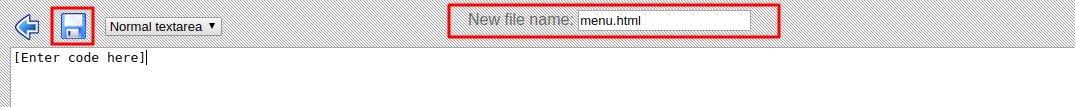 Creating menu file