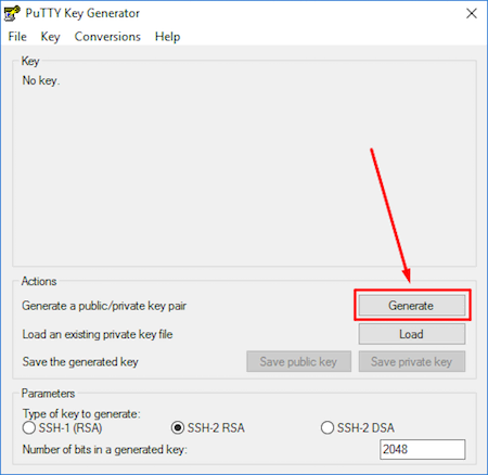 puttygen generate
