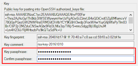 puttygen passphrase