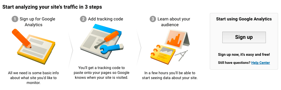 Google Analytics Sing Up