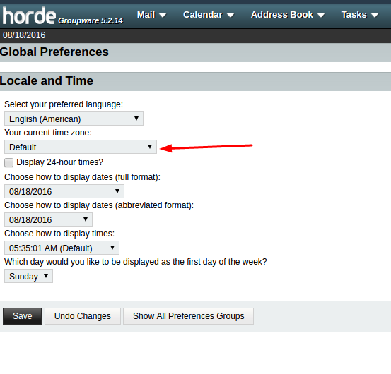 Change Locale and Time settings