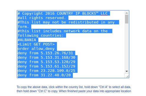 IP list