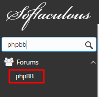phpBB forums in softaculous
