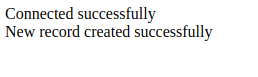 insert into mysql successful 