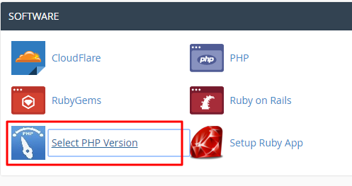 Select PHP Version