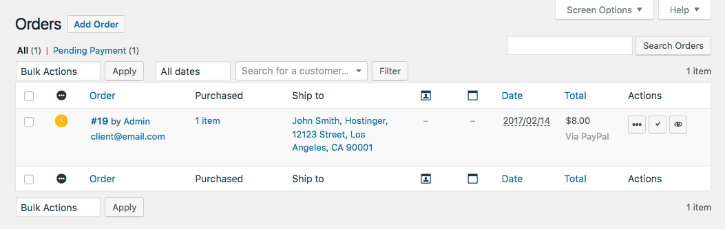 WooCommerce Manage Orders