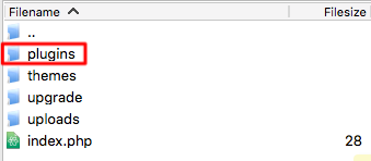 WordPress plugins Folder