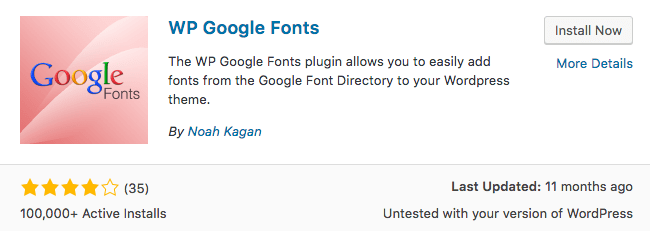 WP Google Fonts Plugin