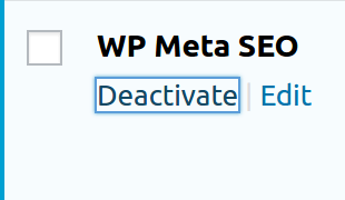 disabling a plugin via WordPress dasboard