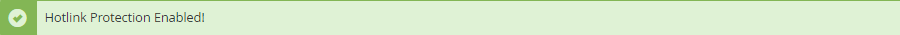 HotLink protection enabling success in cPanel