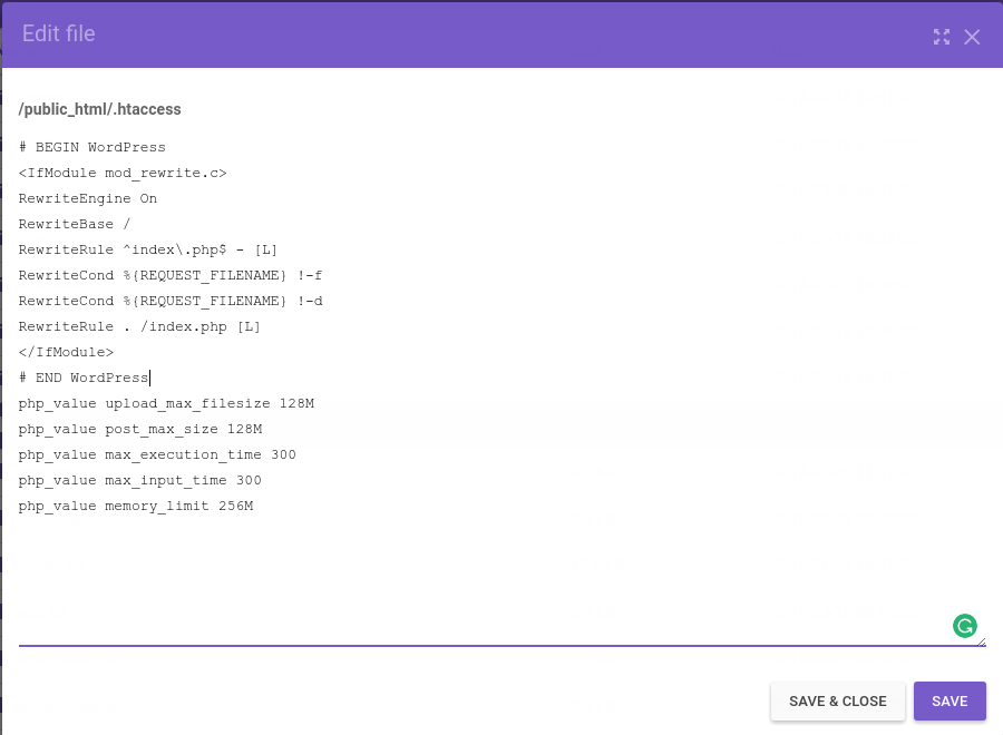 WordPress .htaccess Limit Yükseltme