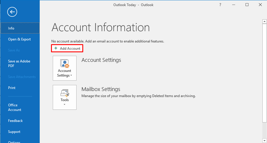 Outlook Hesap Ekleme