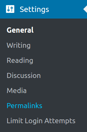 Permalinks section in WordPress settings