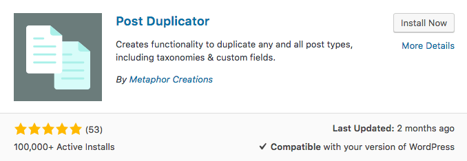 WordPress Post Duplicator
