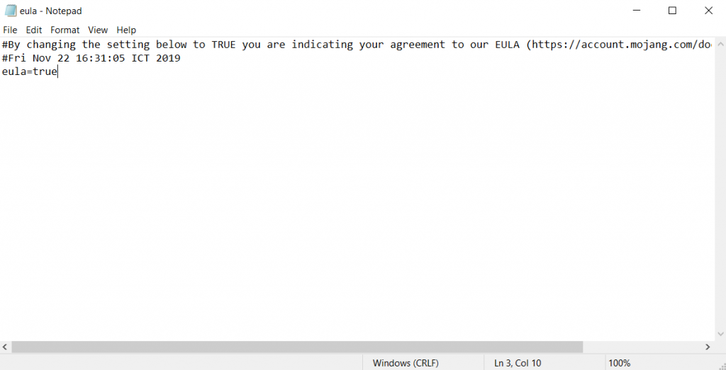 The content of end-user license agreement