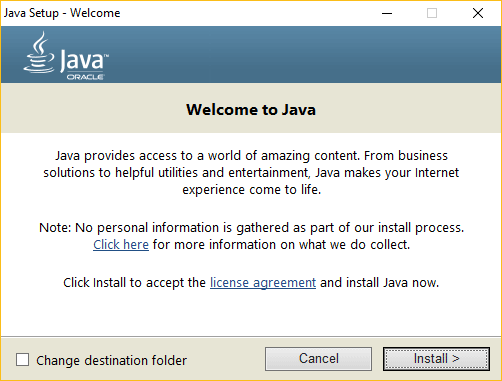 Installation de la dernière version de Java sous Windows