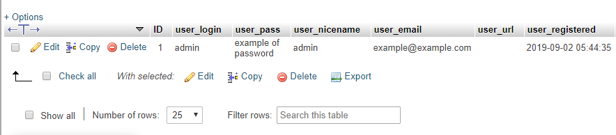 user editors in wp_users table