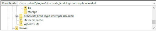 how to disable plugins from an FTP server