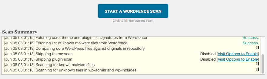 Wordfence Scan