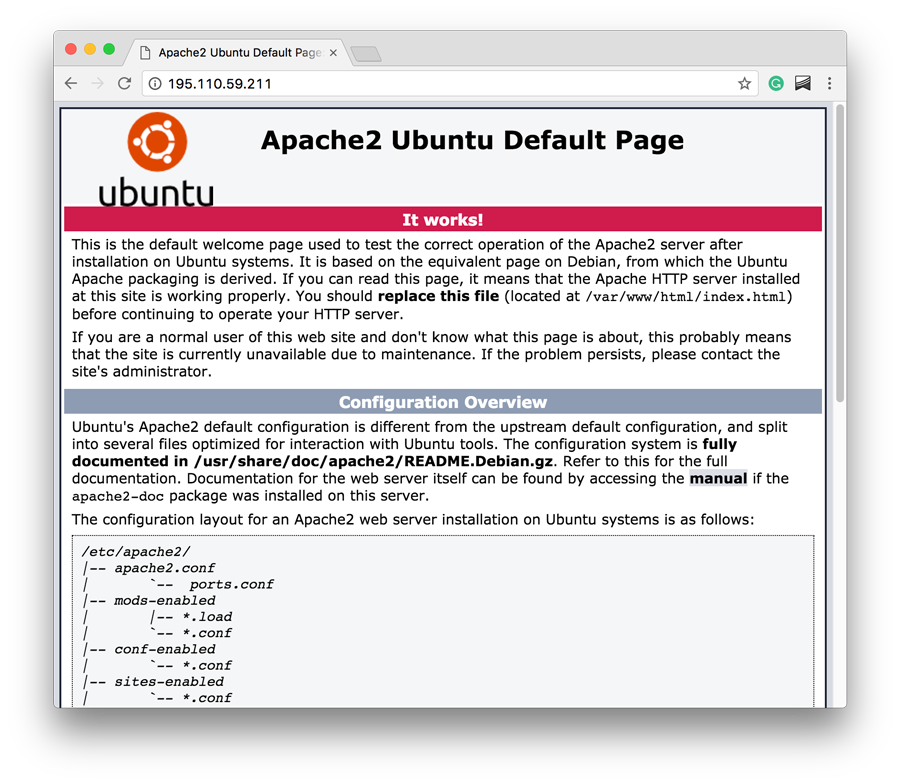 Cài LAMPtrên Ubuntu - Apache 2 trang mặc định