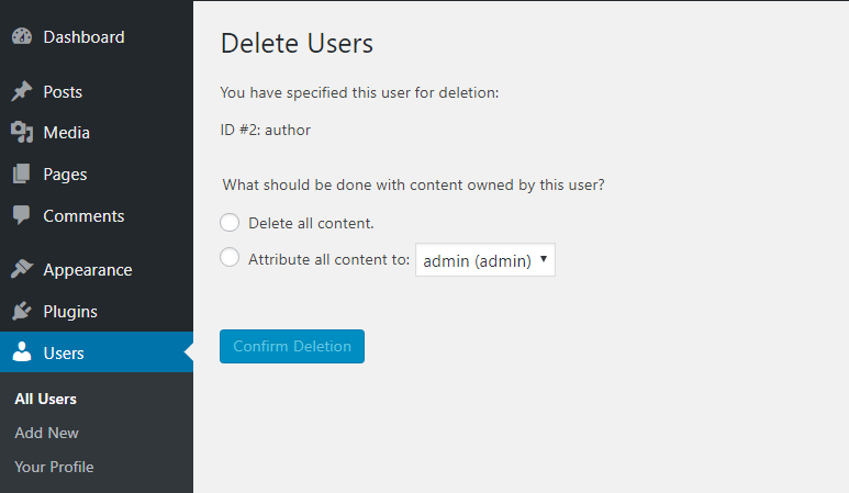 Removing users from your WordPress website