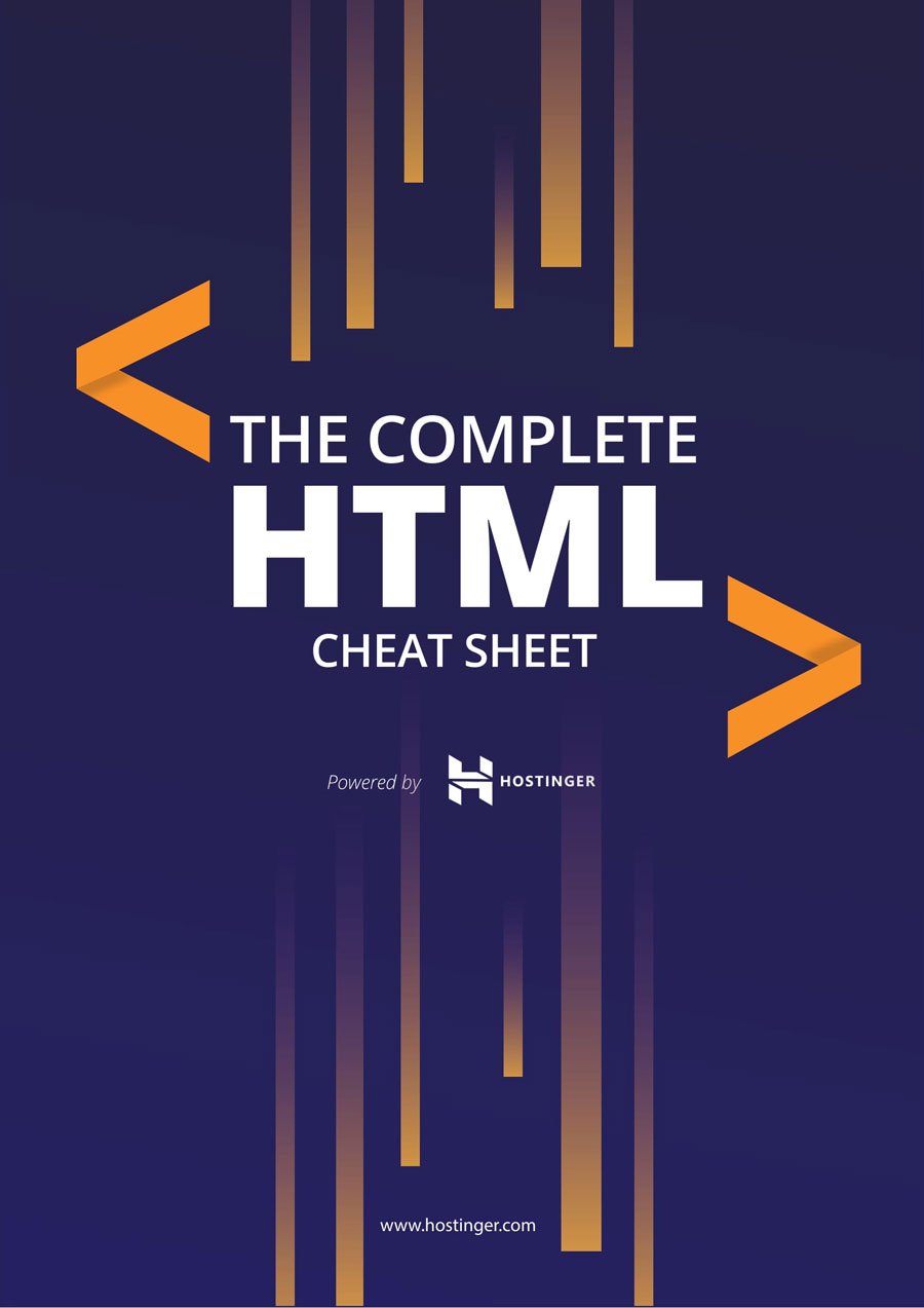 HTML Cheat Sheet for 2020 New HTML5 Tags Included in PDF HTML Cheat Sheet for 2020 New HTML5 Tags Included in PDF