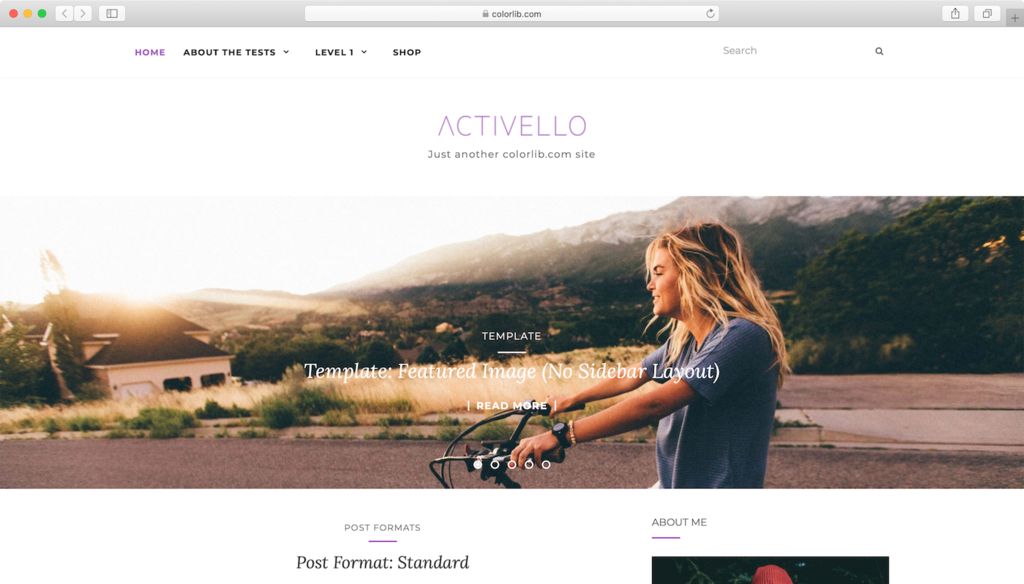 Activello WordPress theme.