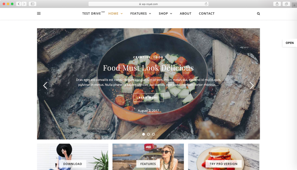 Free WordPress theme Kale