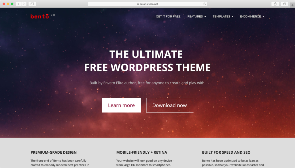 Bento WordPress theme free