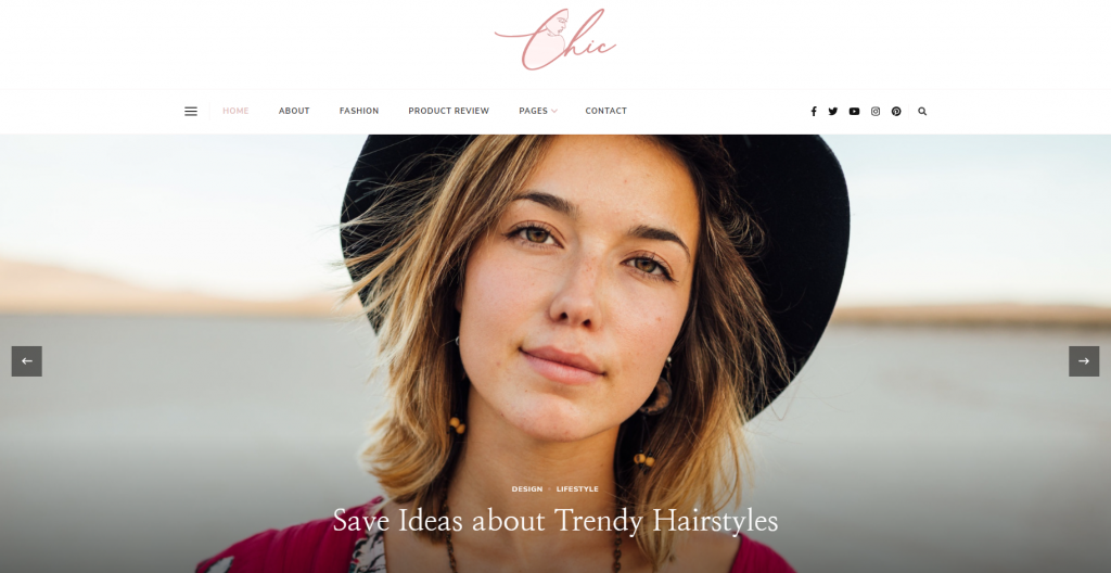 A demo of the Chic Lite WordPress theme