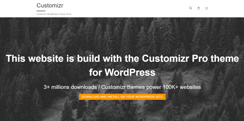 A demo of the Customizr WordPress theme