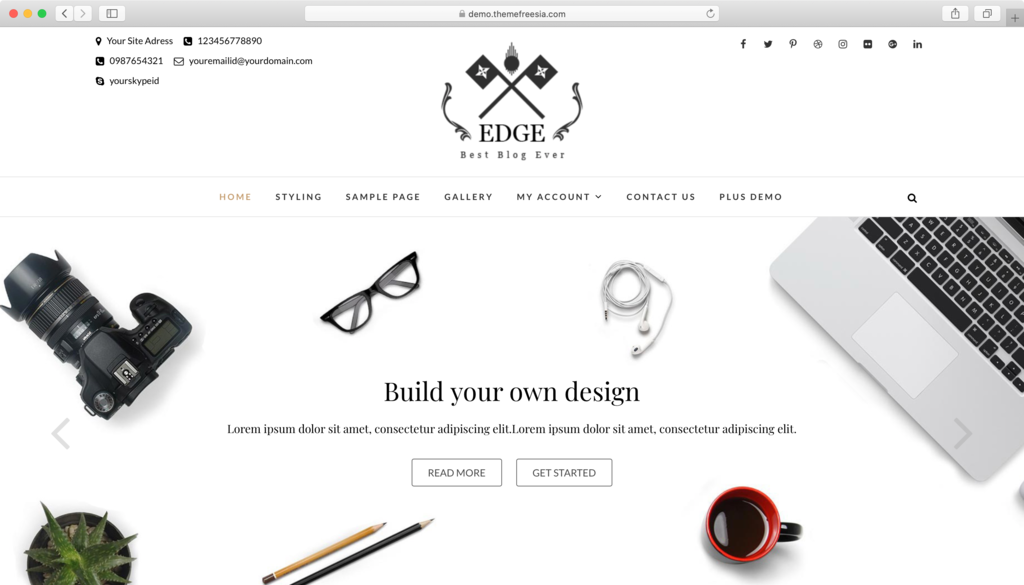 WordPress theme Edge