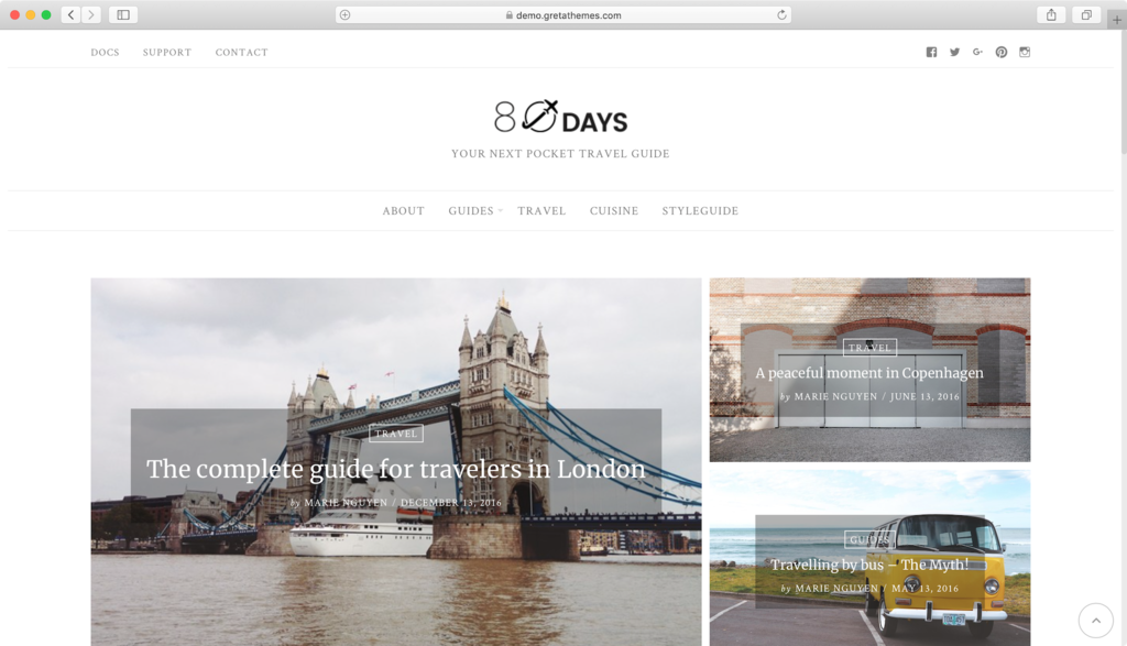 EightyDays WordPress theme Free