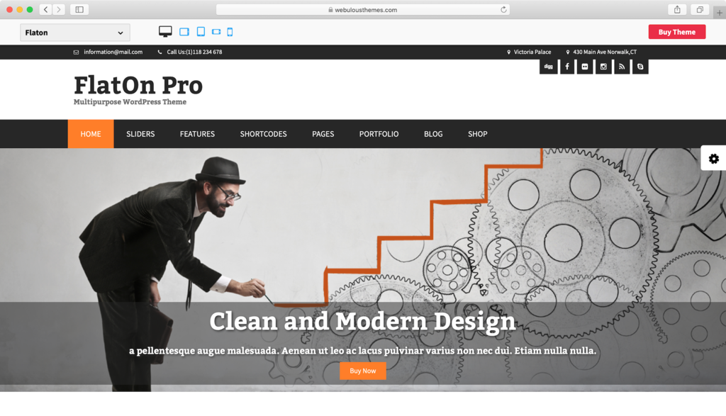 Theme WordPress Free FlatOn