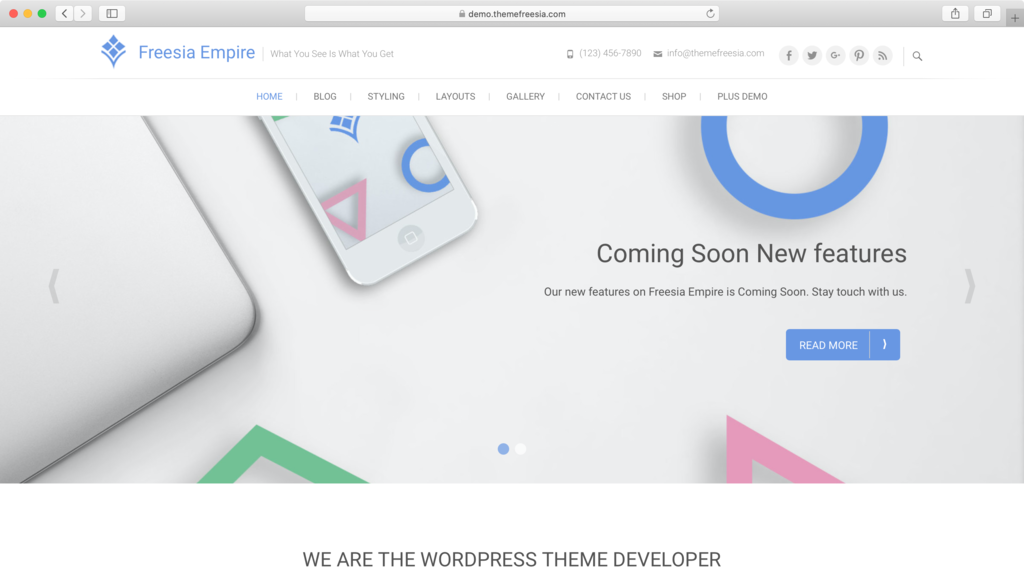 Accelerate WordPress theme