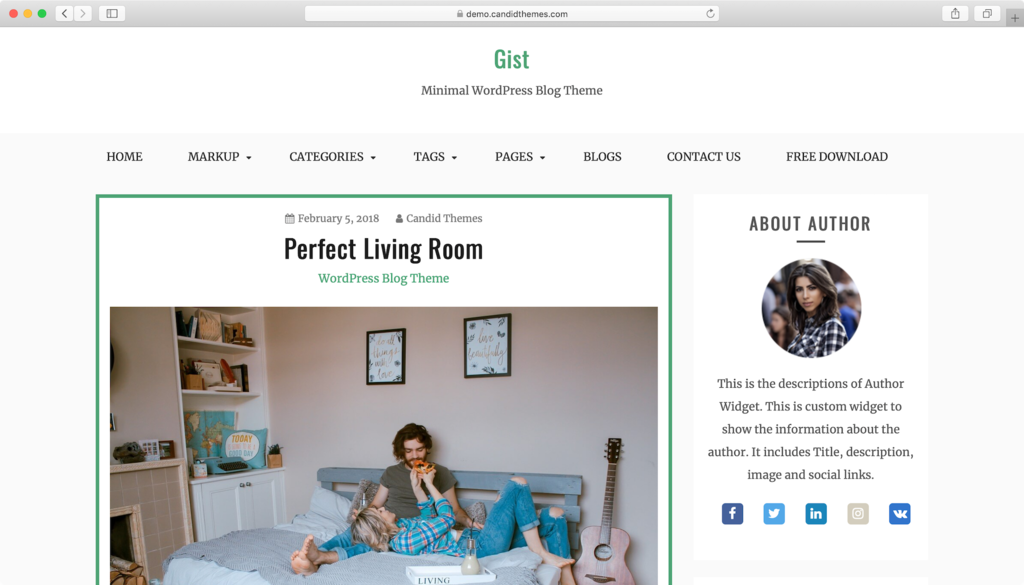 Gist WordPress theme Free