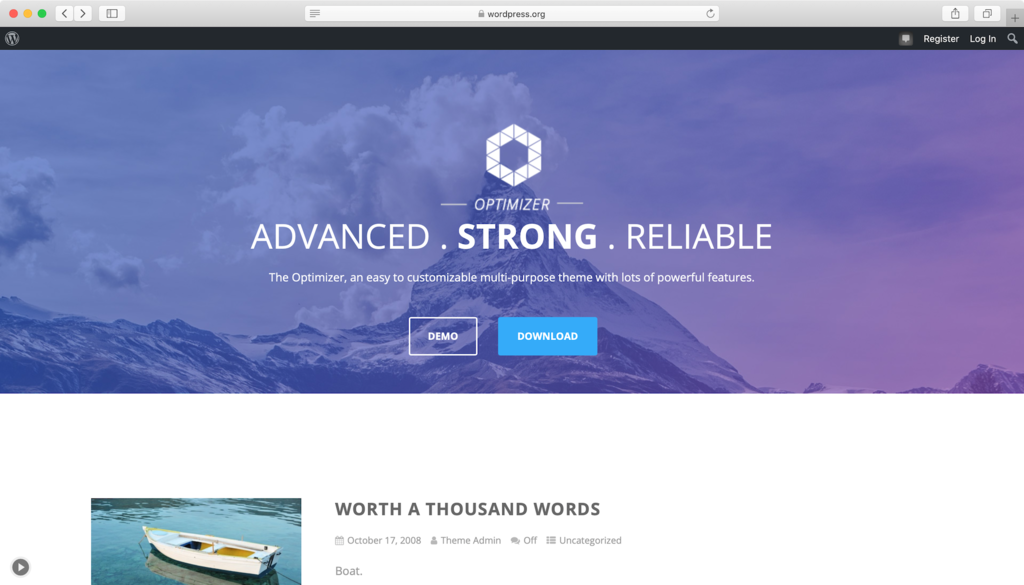 theme wordpress free responsive - Optimizer