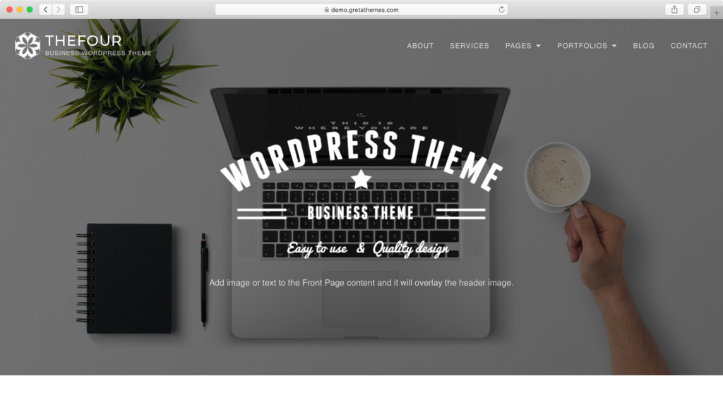 TheFour Lite WordPress theme.