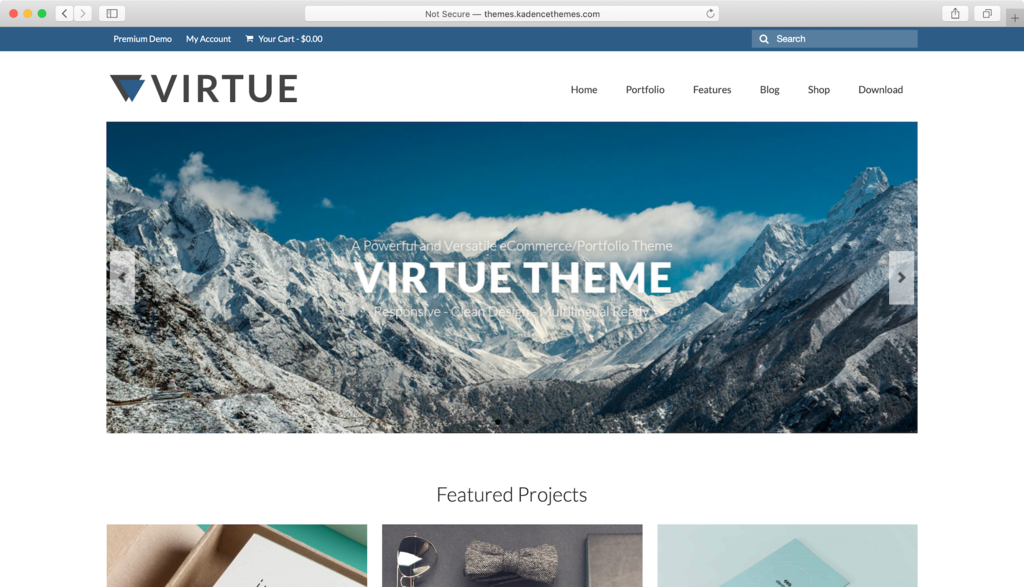 Responsive Theme WordPress Free - Virtue