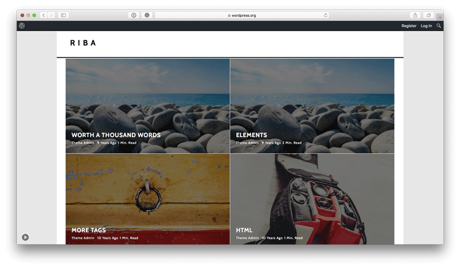 Riba Lite free WordPress theme preview