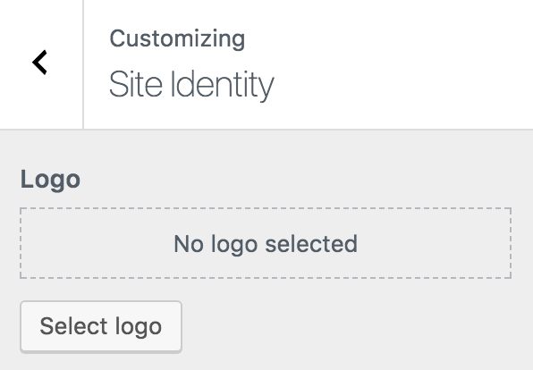 Site identity di customizer WordPress