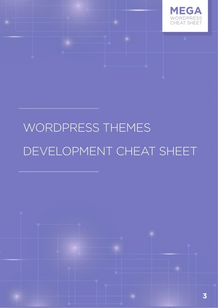 WordPress Themes Development Cheat Sheet