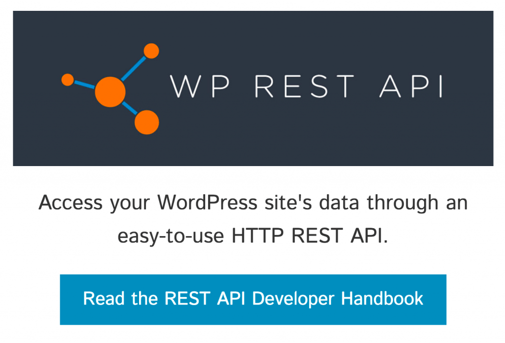 Page d'accueil du projet WP REST API