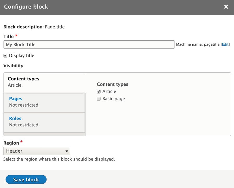 Add Block in Drupal