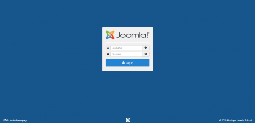 Joomla login page 