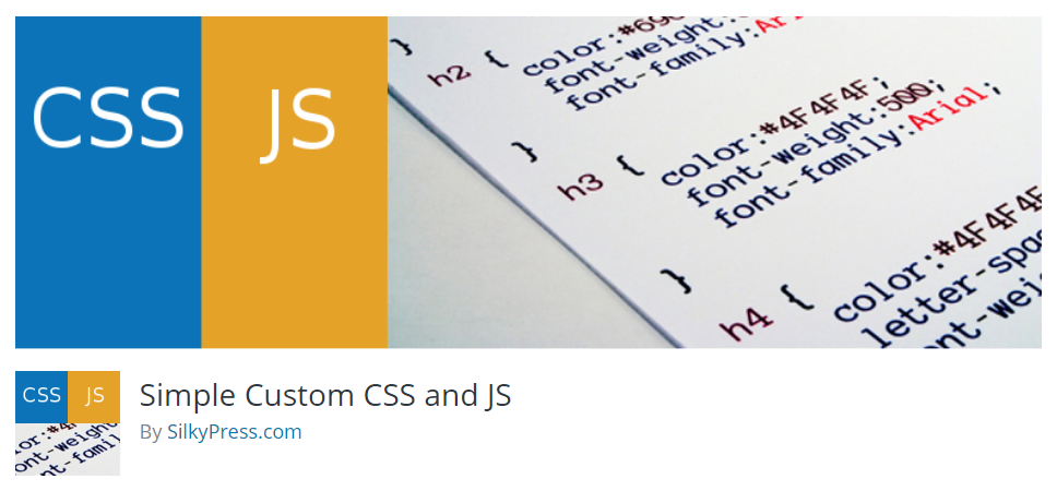 Installing Simple Custom CSS and JS plugin for WordPress