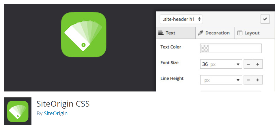 SiteOrigin CSS plugin banner