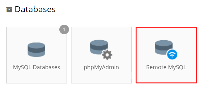Remote MySQL connection section in Hostinger control panel