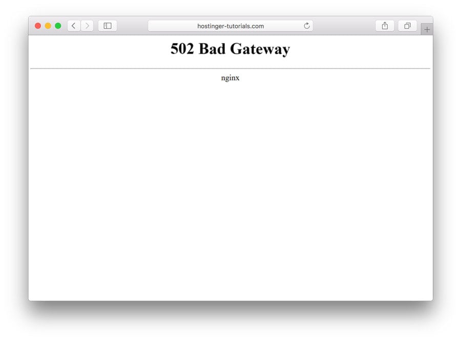 502 bad gateway cloudflare