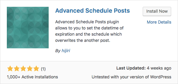 Menjadwalkan post di WordPress dengan plugin Advanced scheduled posts